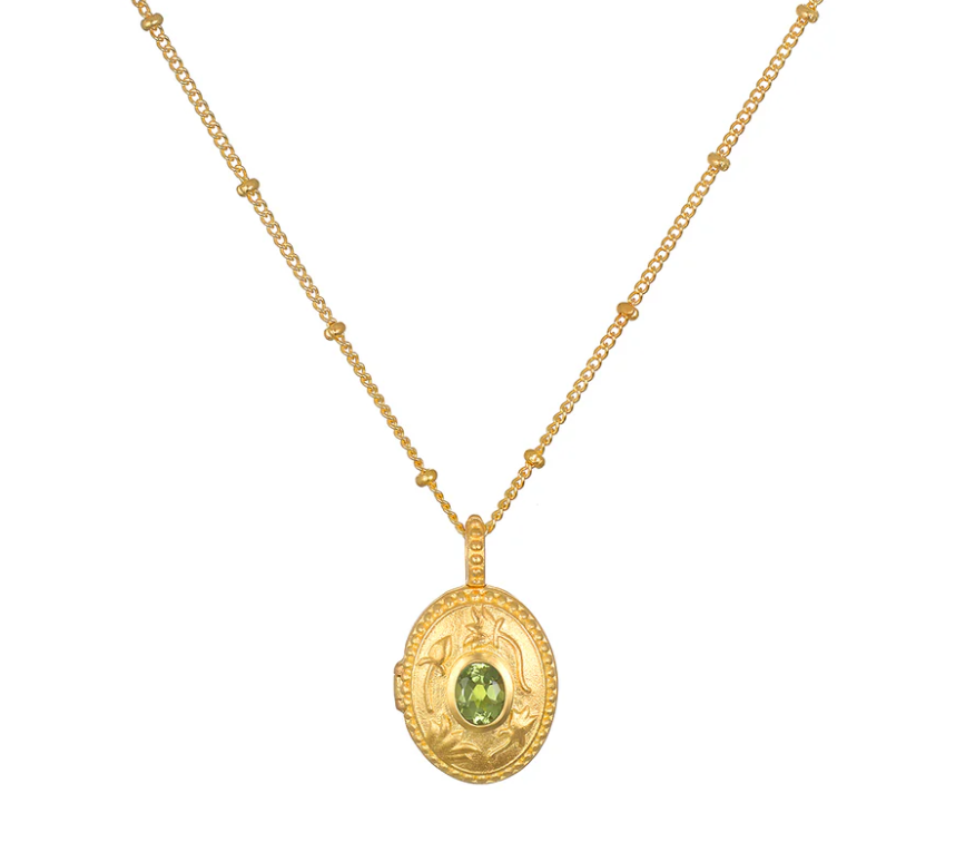 Birthstone Locket Necklace