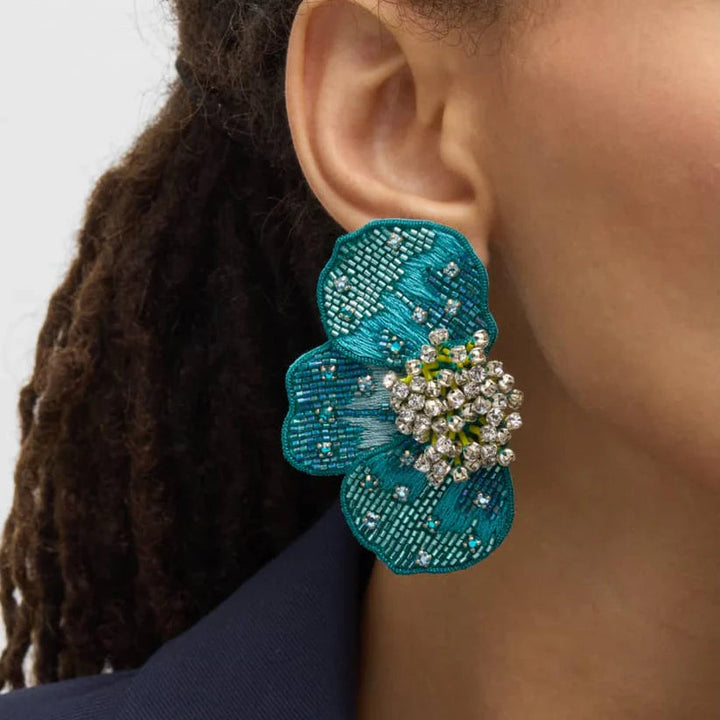 Gertie Flower Studs Turquoise