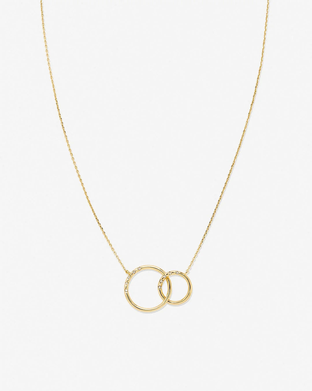 Family Interlocking Circles Necklace 14K- Gold