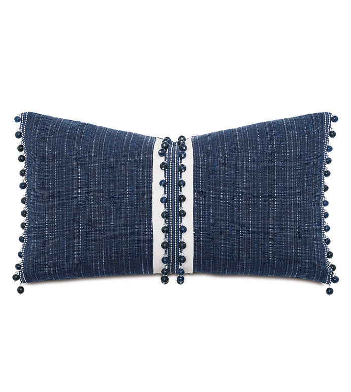 Mykonos Beaded Trim Decorative Pillow