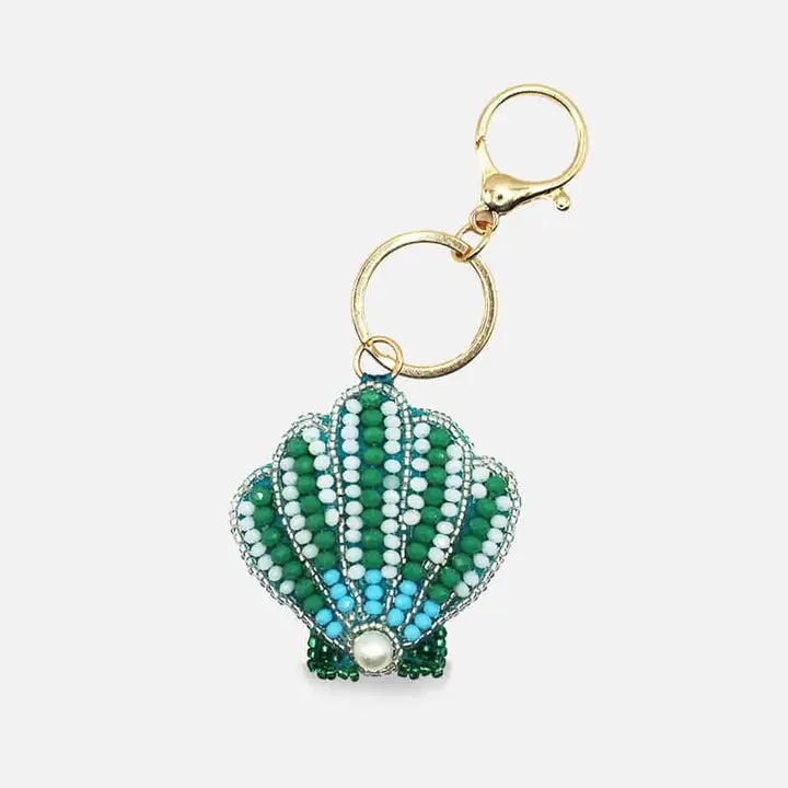 Shell Beaded Bag Charm