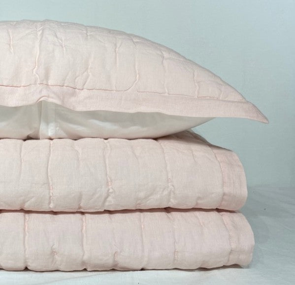 August Sutter Stitch Linen Quilt Set