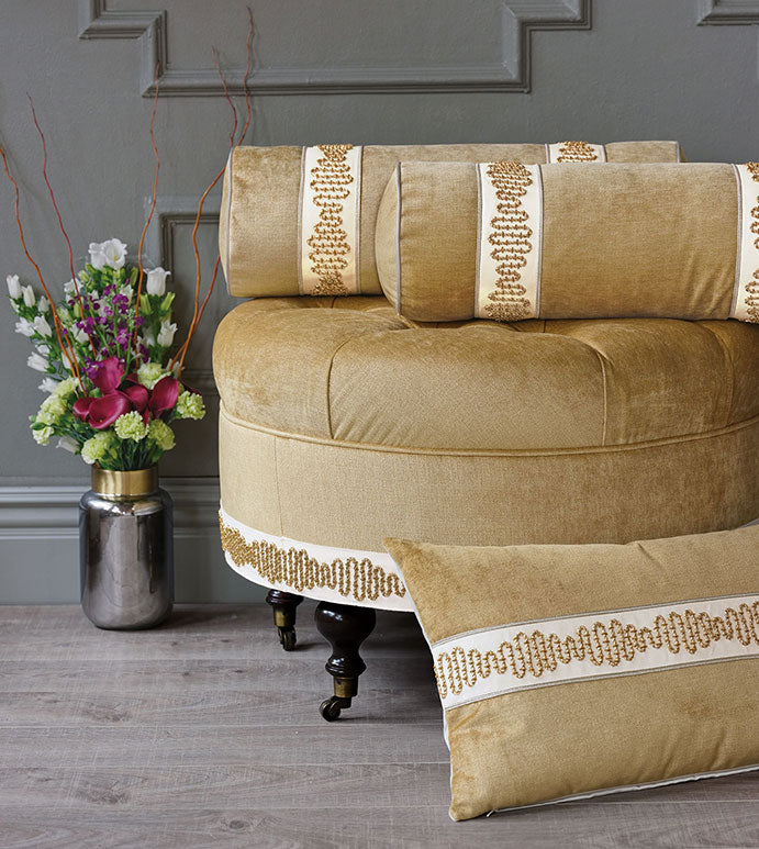 Marceau Metallic Border Bolster
