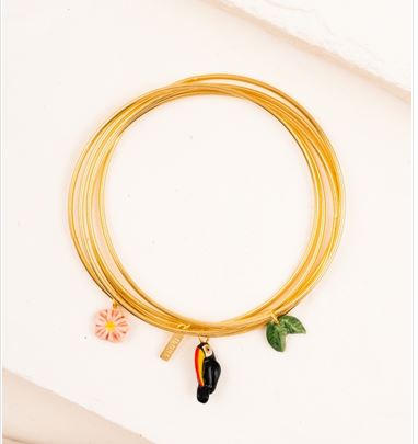 Toucans And Leaves Multi Bracelets