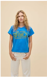 Bruce Springsteen Garden State Reverse Gf Tee-Azure Blue Azblu