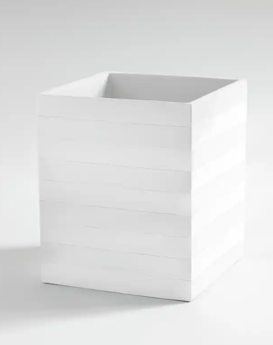 Waste Basket Cabana Solid White