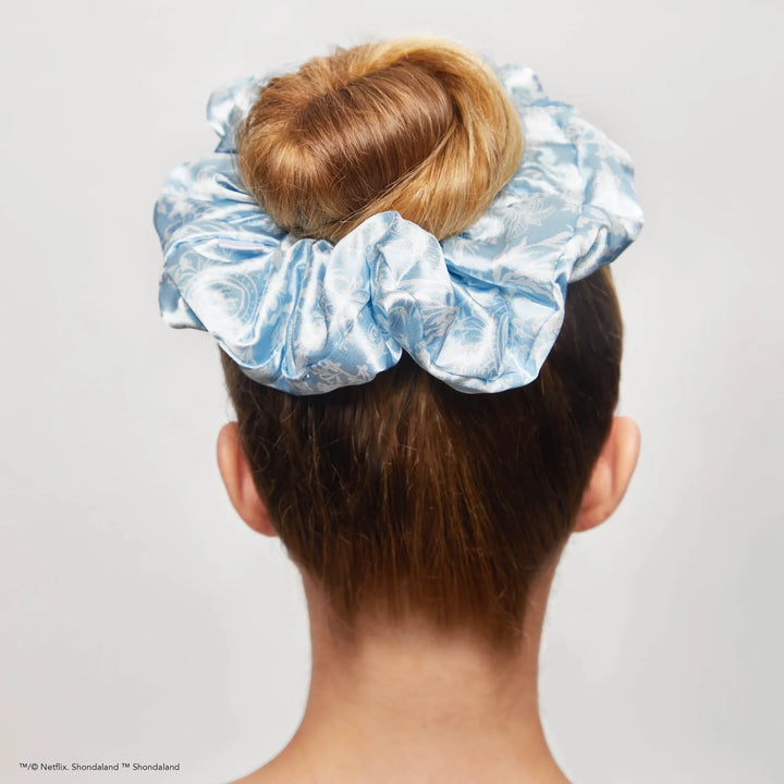 Bridgerton x Kitsch King Satin Pillow ScrunchiesToile De Blue