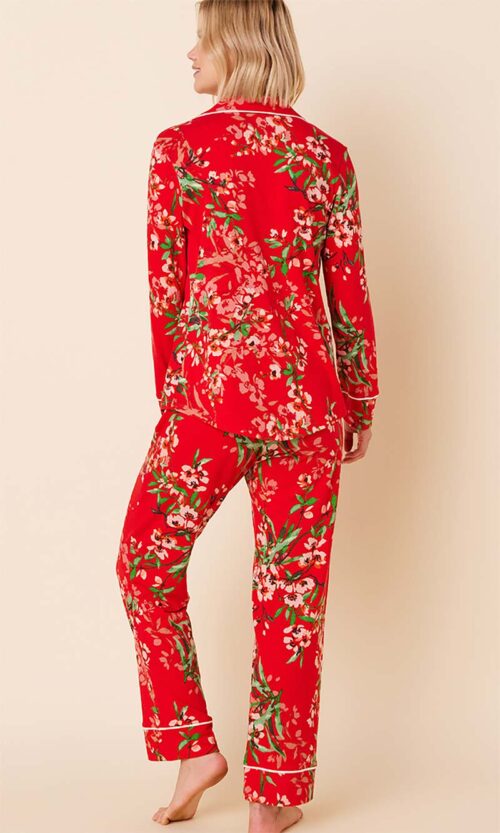 Cherry Quince Pima Knit Capri Pajamas