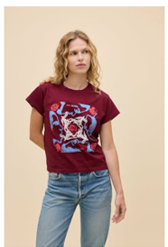 Red Hot Chili Peppers Album Cover Solo  Tee- Burgundy Bur