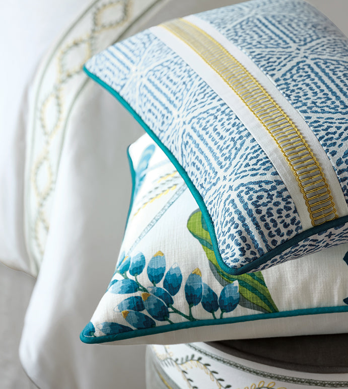Clementine Trim Application Decorative Pillow
