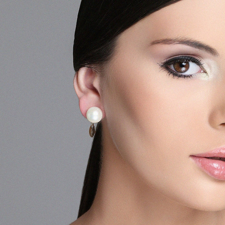 Classic Half Round Pearl Earrings