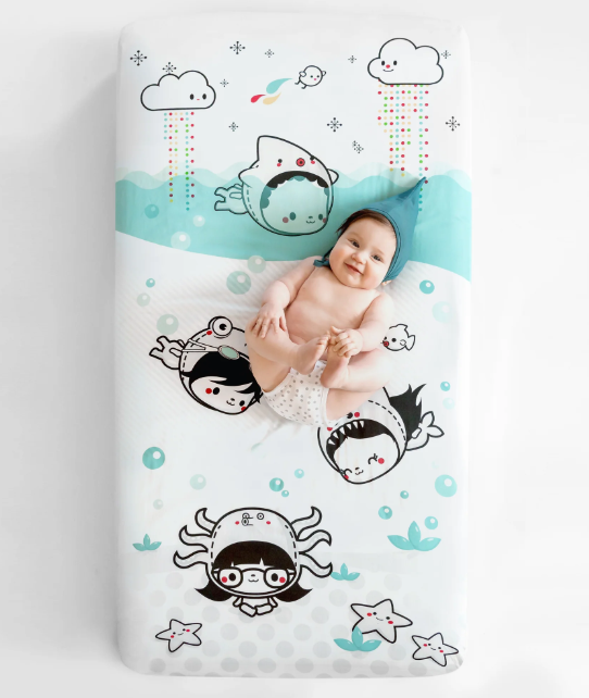 Dive In Organic Crib Sheet