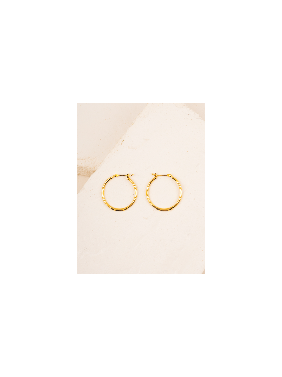 Bare hoop earrings