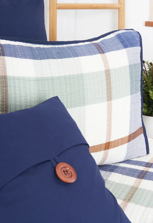 Cypress Plaid Coverlet Set