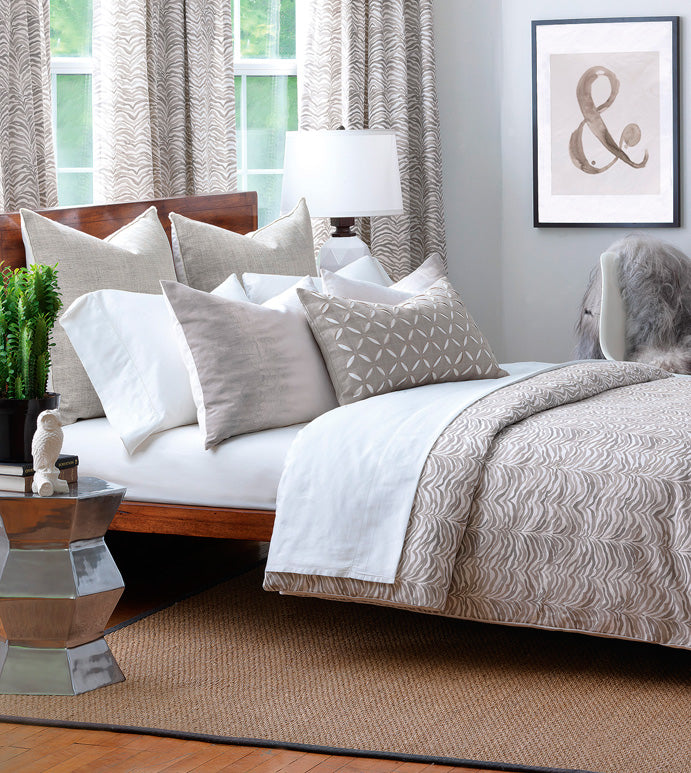 Amara Dove Hand-Tacked Comforter