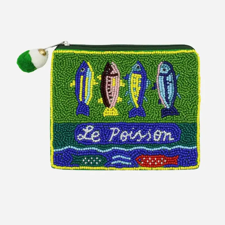 Le Poisson Beaded Pouch