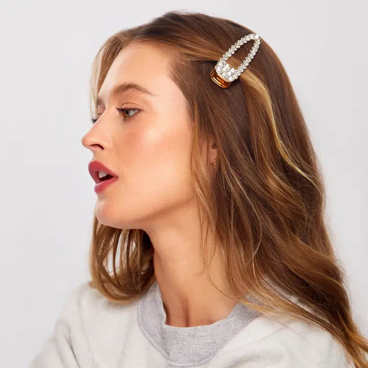 Metal Rhinestone Large Shape Hair Clip