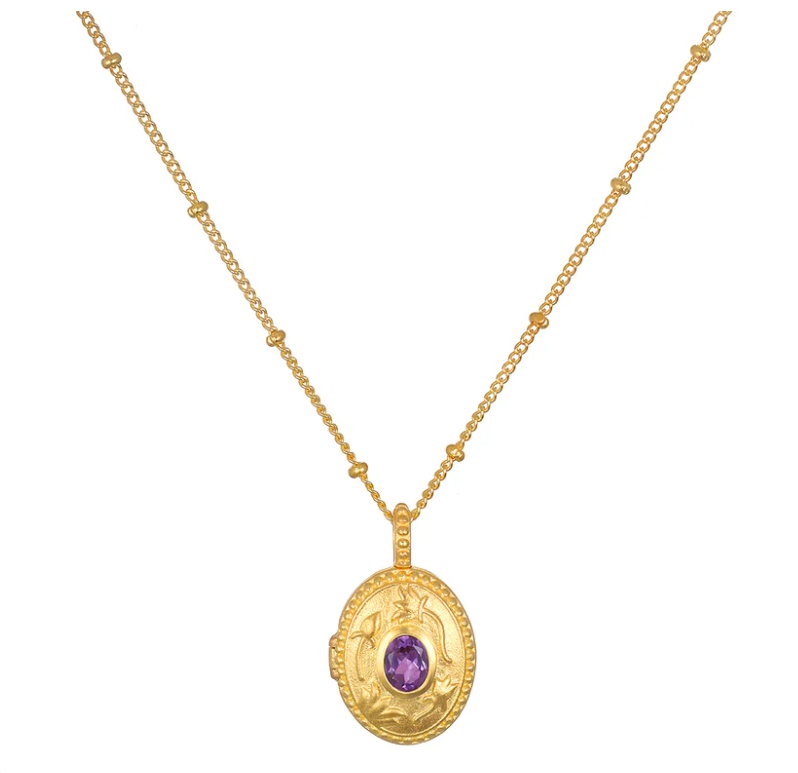 Birthstone Locket Necklace