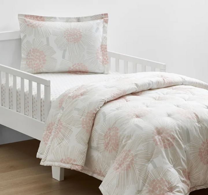 Flower Burst Classic Cool Organic Cotton Percale Sheet Set