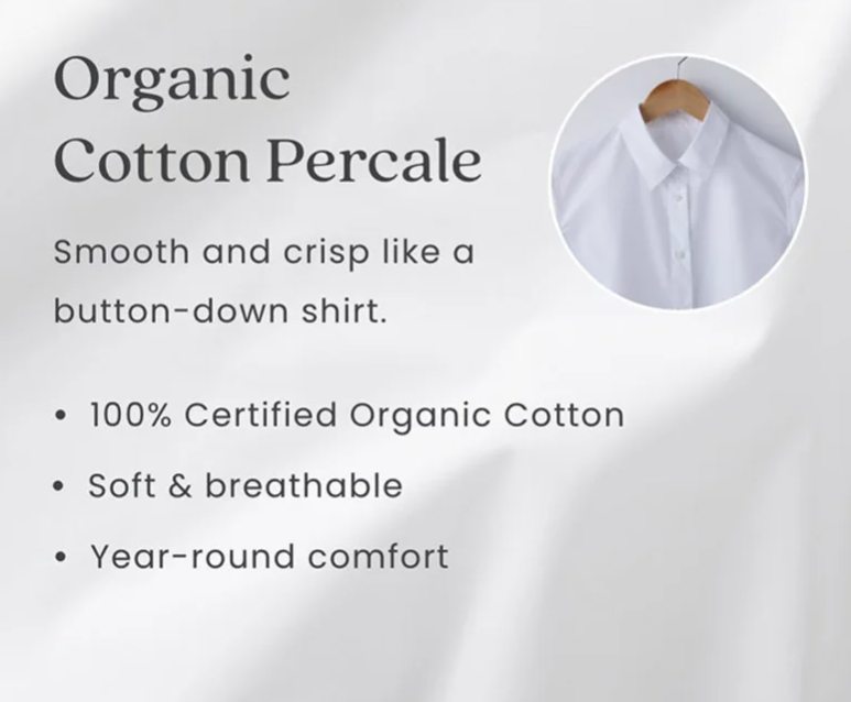 Flower Burst Classic Cool Organic Cotton Percale Sheet Set