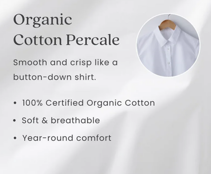 Flower Burst Classic Cool Organic Cotton Percale Sheet Set