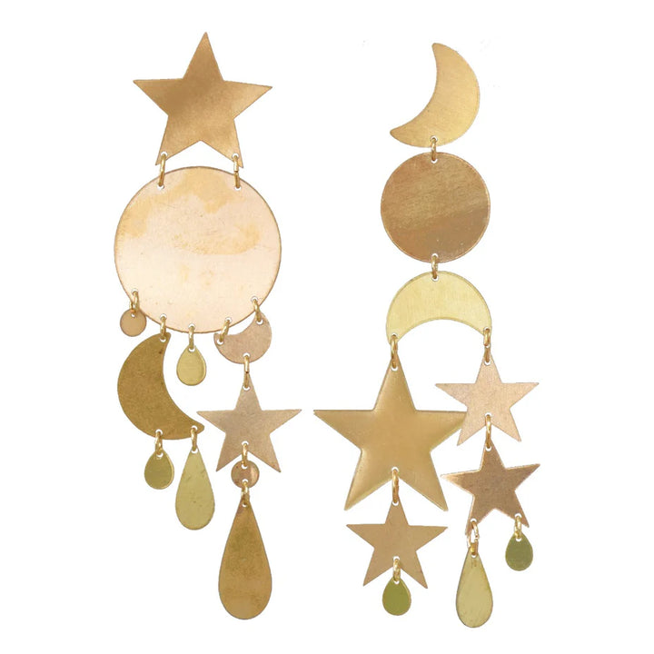 Brass Twilight Earrings