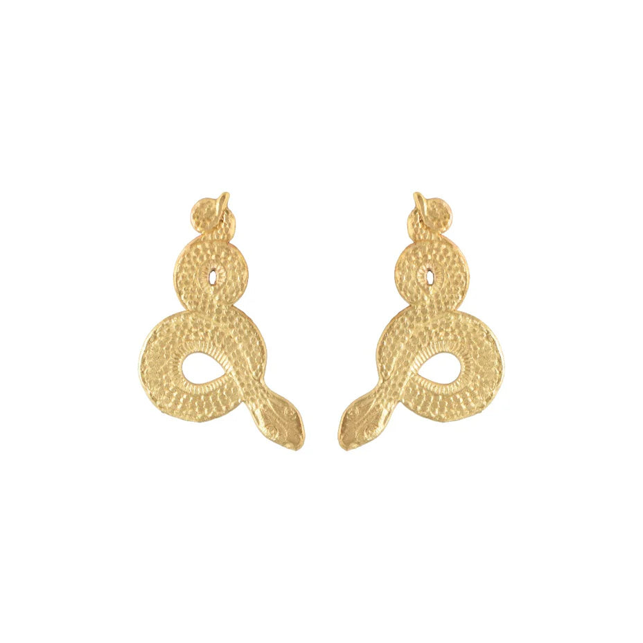 Gold Viper Earrings
