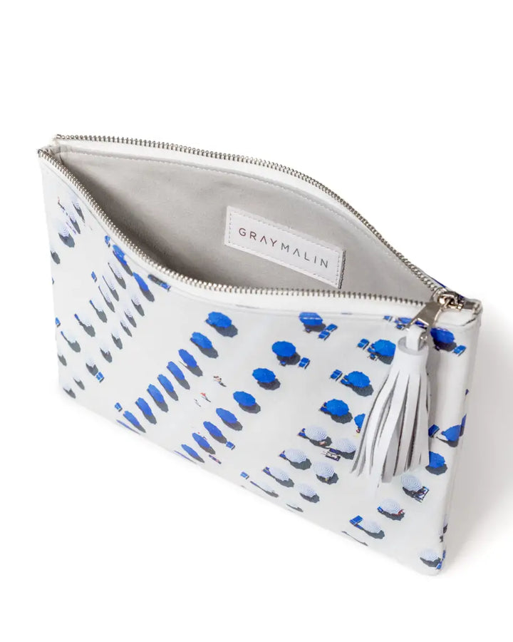 The Blue & White Umbrellas Pouch