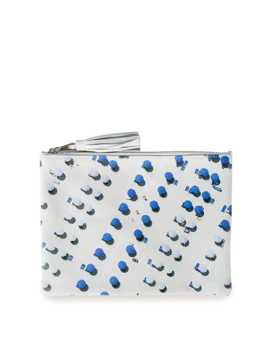 The Blue & White Umbrellas Pouch