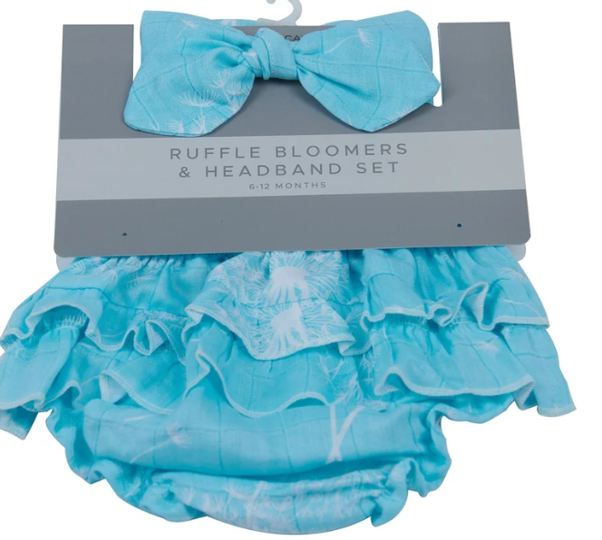 Ruffle Bamboo Bloomer Headband Set