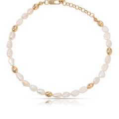 Anklet Freshwater Pearl Polished Pebble