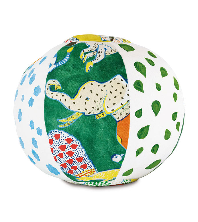 Ball Hand Painted Hullabaloo Display Pillow