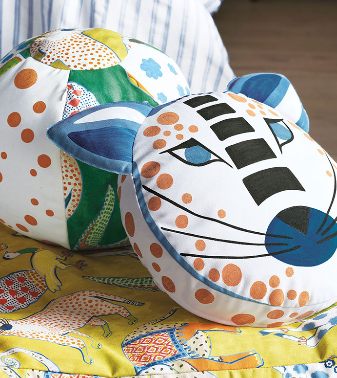 Ball Hand Painted Hullabaloo Display Pillow