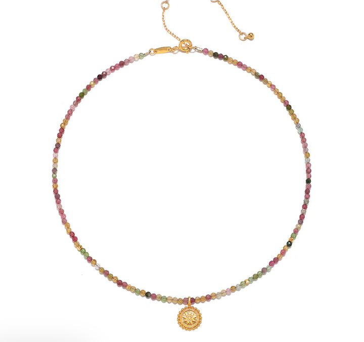 Multi Tourmaline Mini Mandala Choker