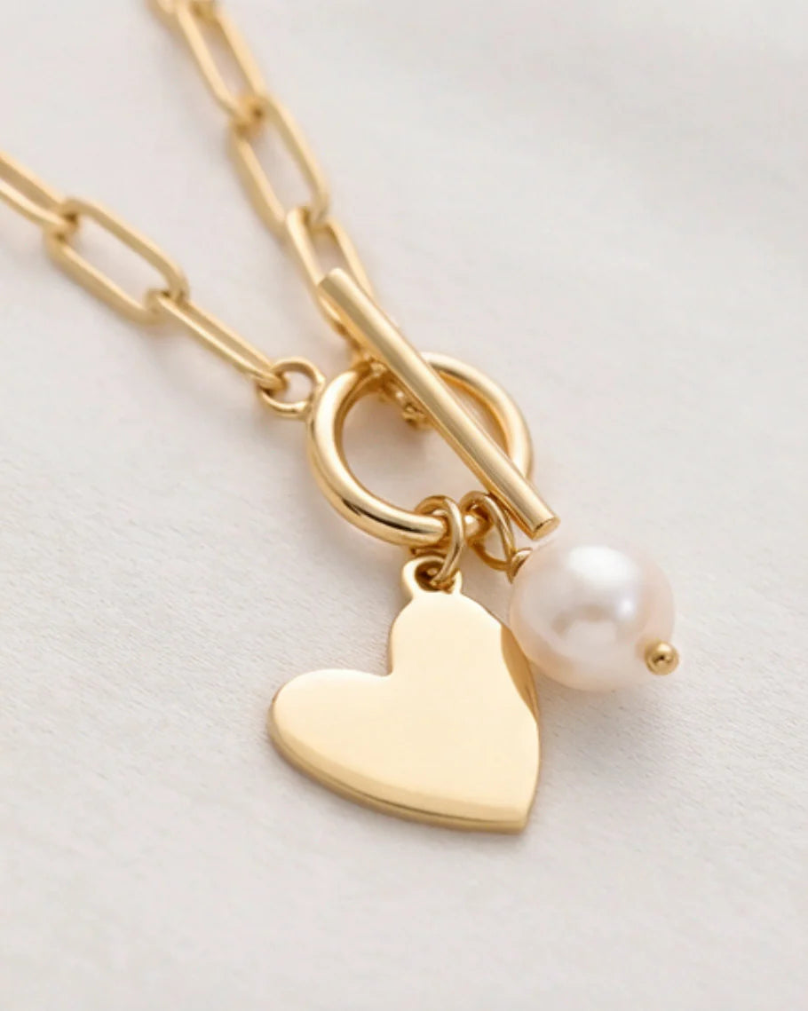 Girl Gang Heart Necklace - Gold