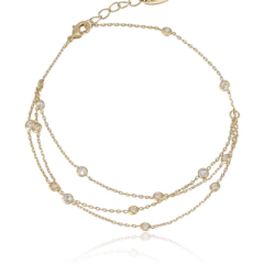 Anklet Fine Details 18k Gold Plated Crystal