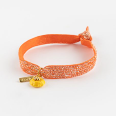 Orange Elastic Charm/Yellow Dandelion Bracelet