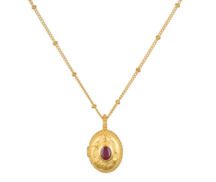 Birthstone Locket Necklace