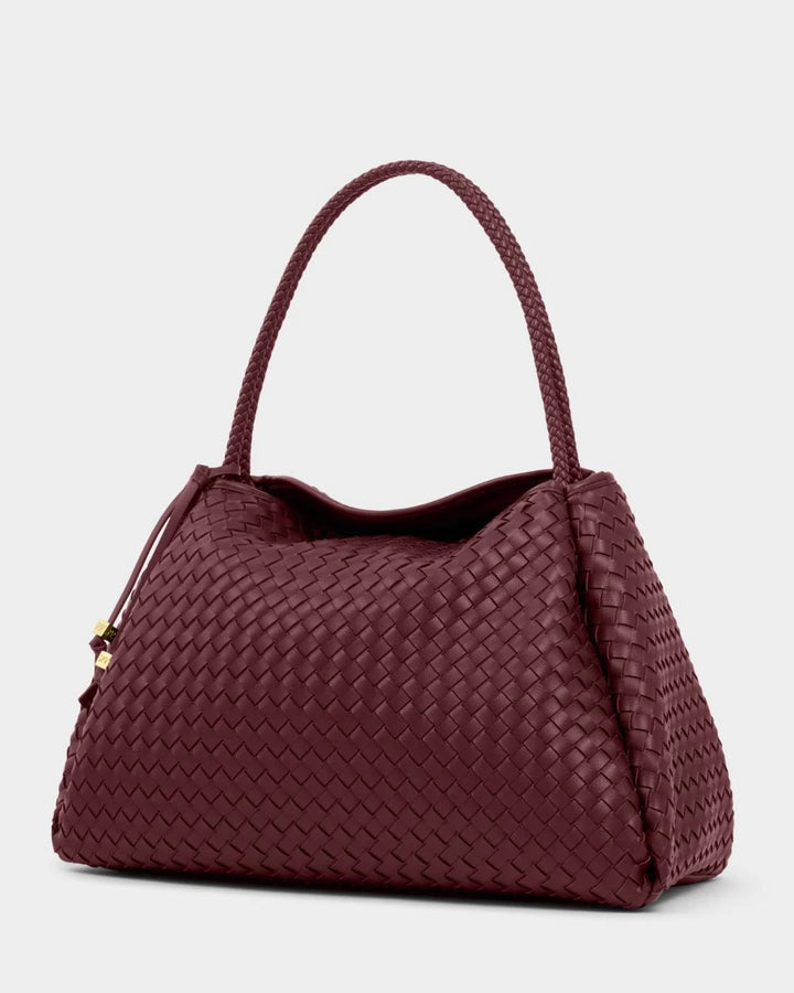 Nova Hand Woven Large Shoulder Bag / Cherry Mixed