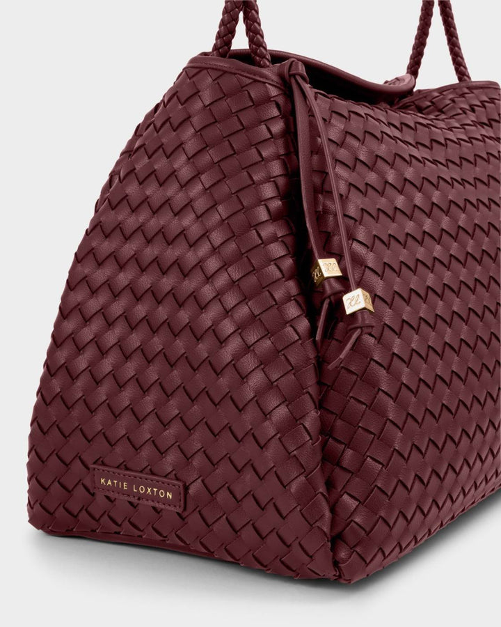 Nova Hand Woven Large Shoulder Bag / Cherry Mixed