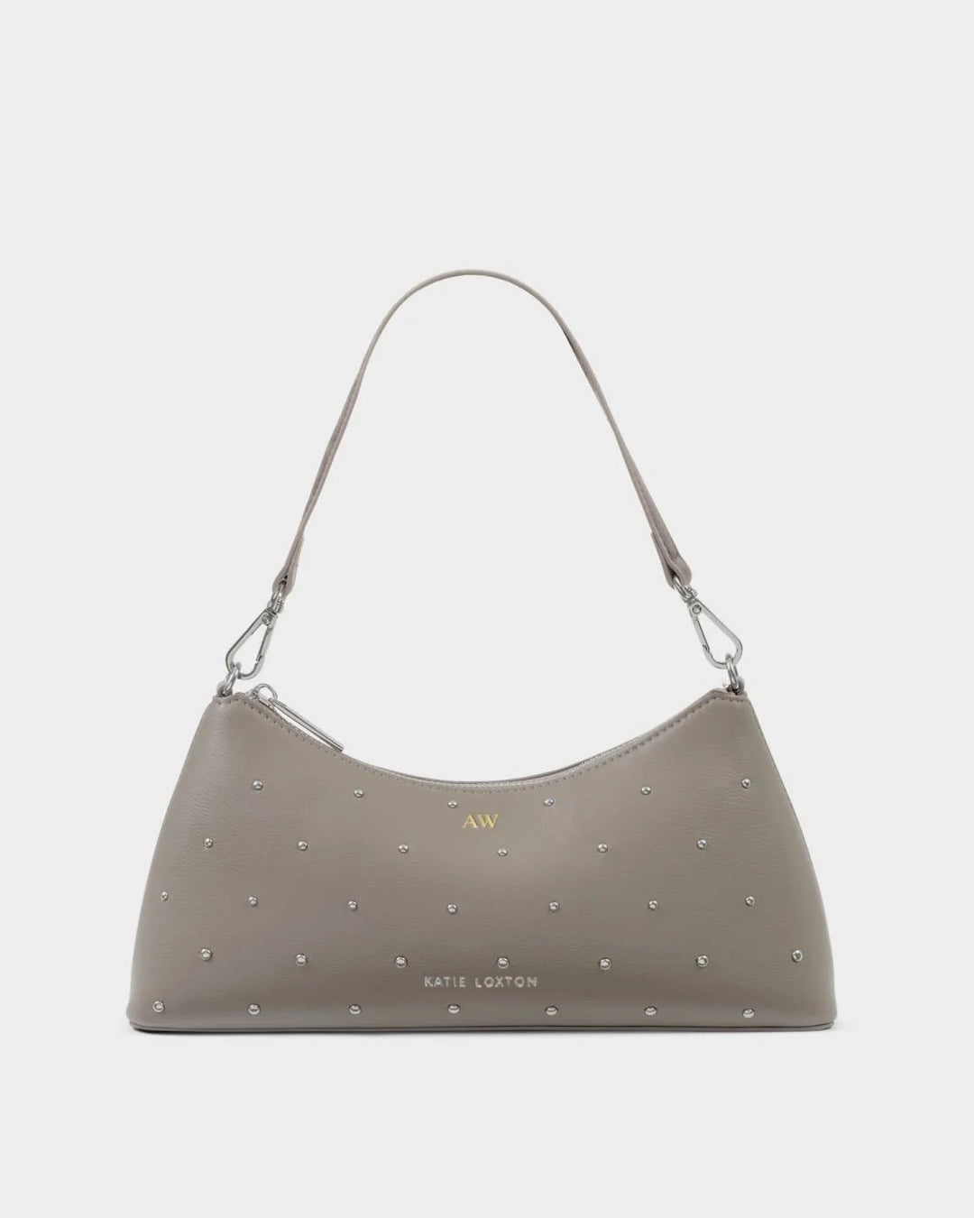 Miley  Small Shoulder Bag / Silver Mink/ Studded