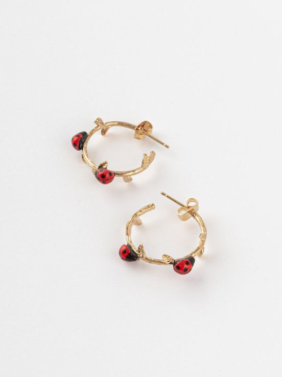 Ladybugs On A Branch Earrings