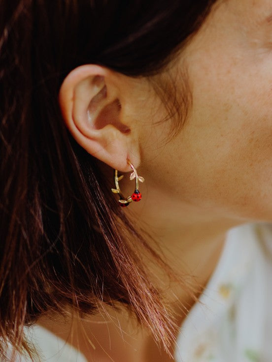 Ladybugs On A Branch Earrings