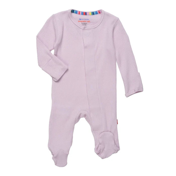 Lilac Snow Waffle Modal Magnetic Footie