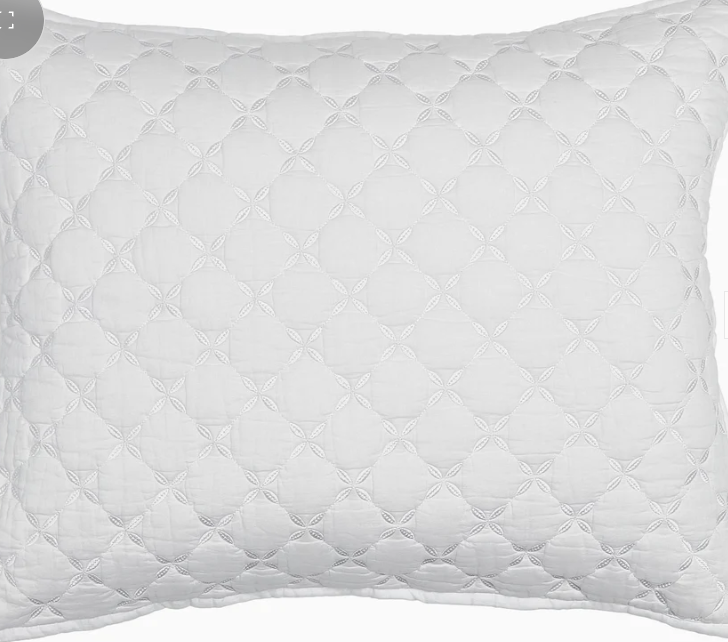 Layla White Sham  King 26 X 36