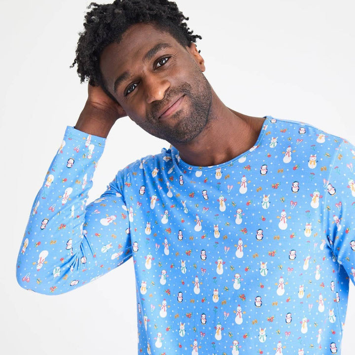 Snow Much Fun Men Long Sleve Pajama Set