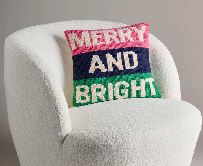 Shiraleah "Merry and Bright" Tufted Pillow | Multi