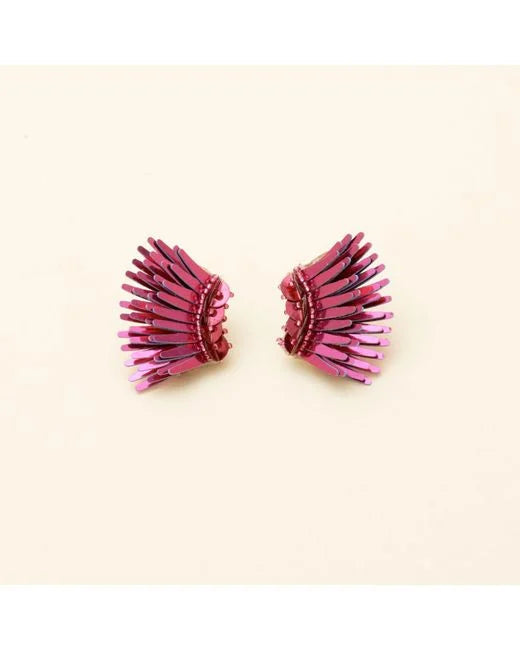 Micro Madeline Clip On Pink Earrings
