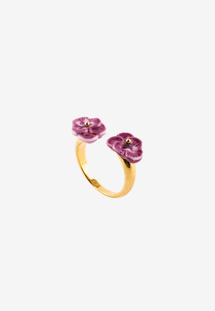 Figs And Flowers Pansies Face To Face Ring