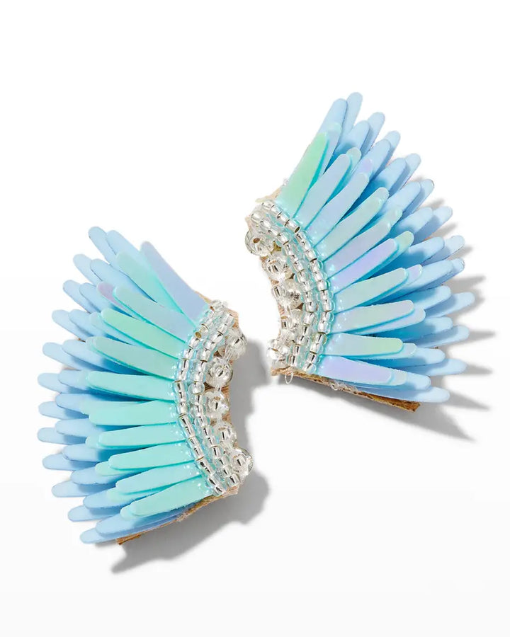 Micro Madeline Metallic Light Blue Earrings